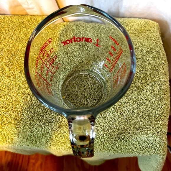 Vtg Anchor (Hocking) Clear Red BIG NUMBERS Measuring 2 Cup 16 Oz Stackable! - Picture 5 of 5
